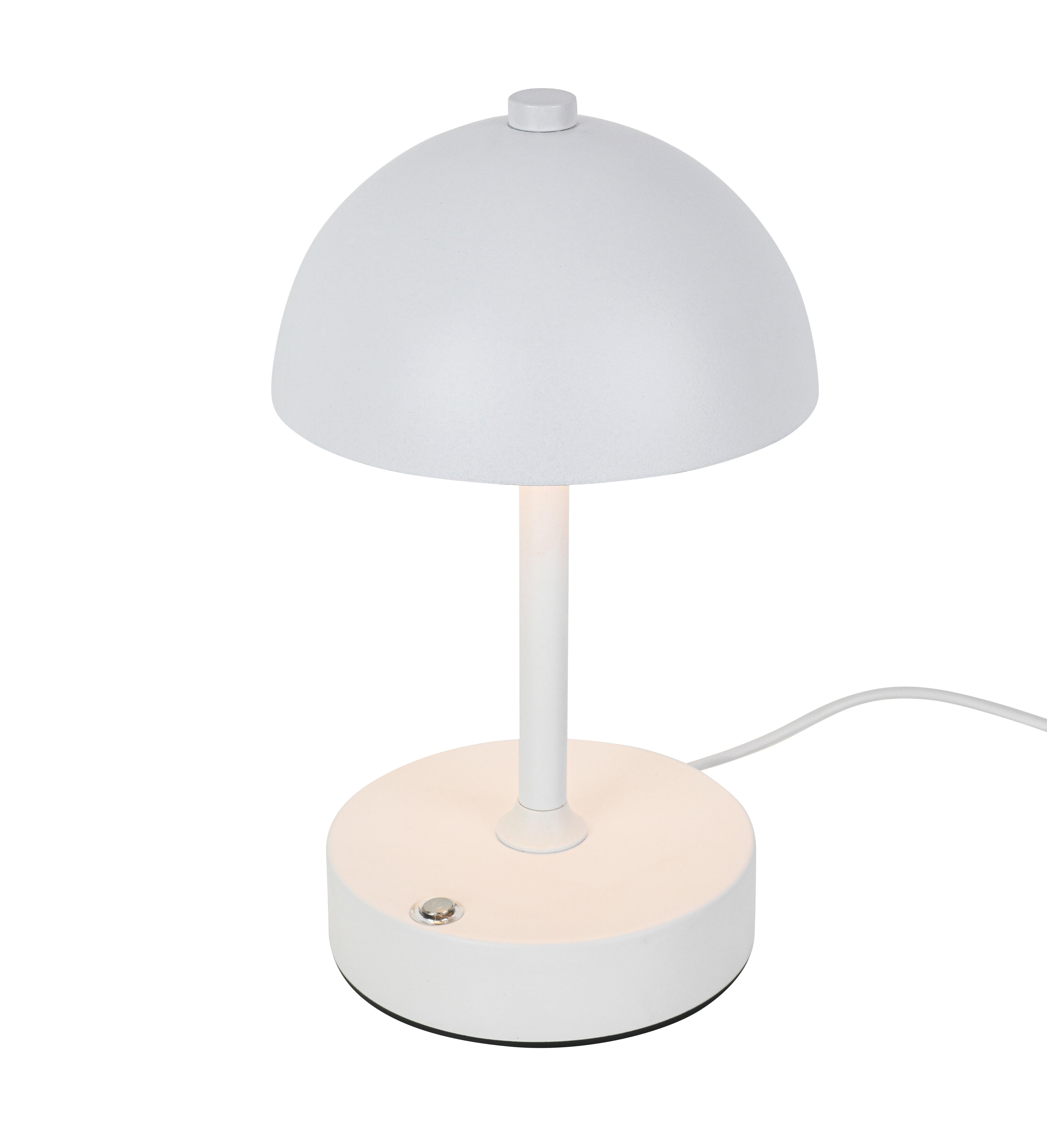 NABÍJATEĽNÁ STOLNÁ LAMPA JUMI - biela, Modern, plast (12/20cm) - Mömax