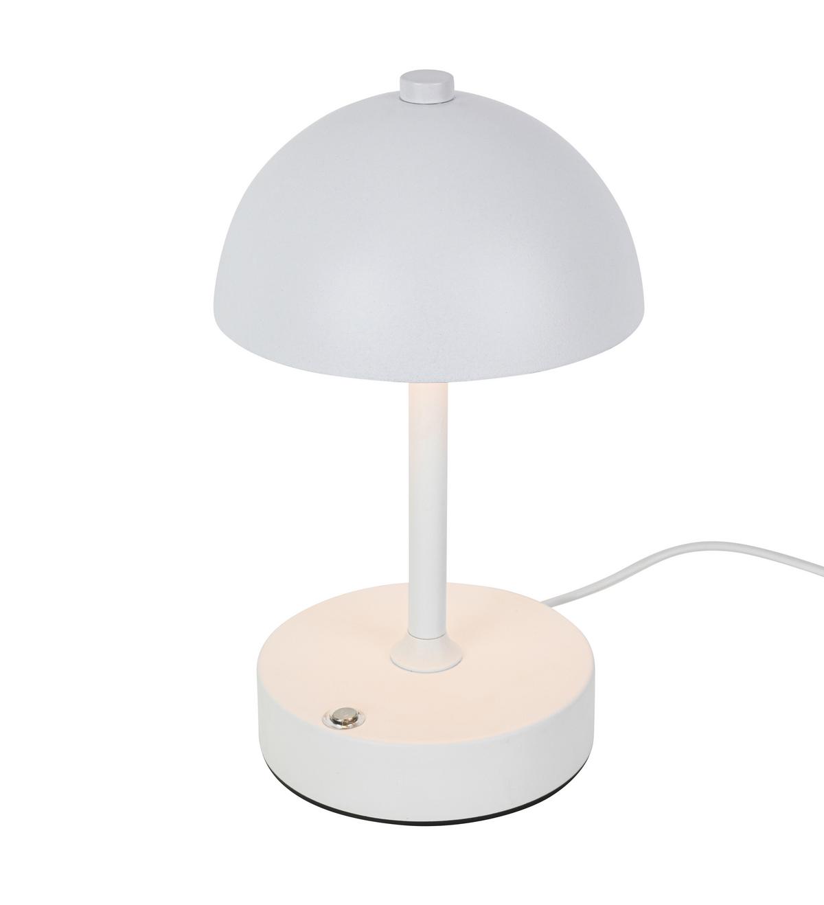 NABÍJATEĽNÁ STOLNÁ LAMPA JUMI - biela, Modern, plast (12/20cm) - Mömax