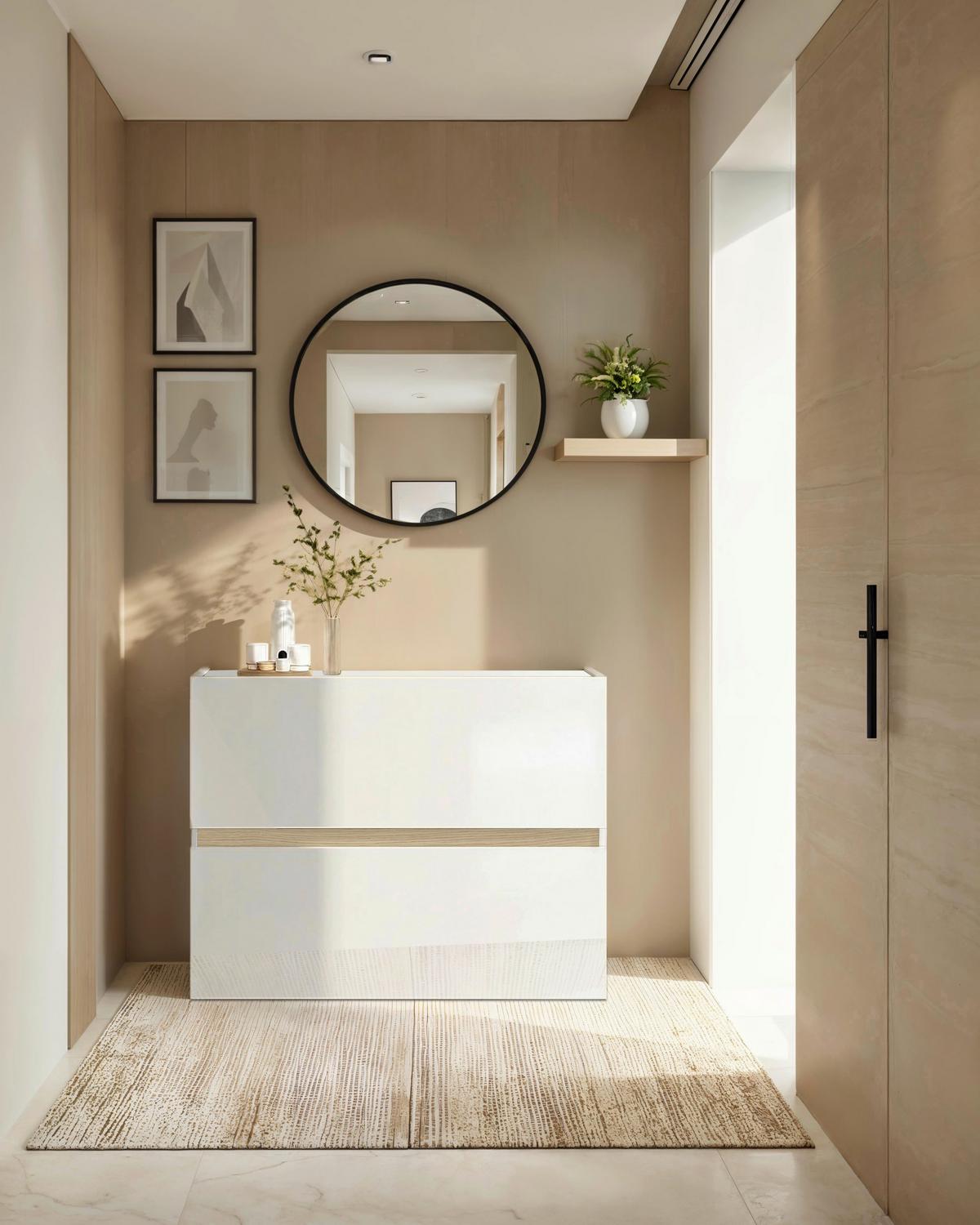 Schuhkipper Rainbow Eichefarben/weiß Hg B: 104 Cm - Eichefarben/Weiß Hochglanz, Design, Holzwerkstoff (104/82/29cm) - MID.YOU