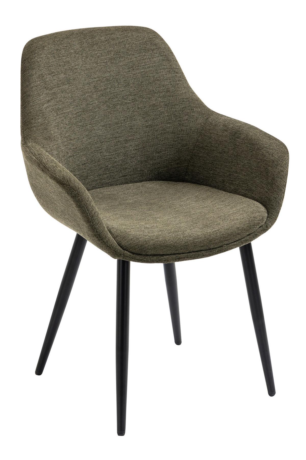 Tischgruppe Grün/Cognac L: 160 cm - Cognac/Grün, MODERN, Holz/Textil (160/85/77cm) - Livetastic