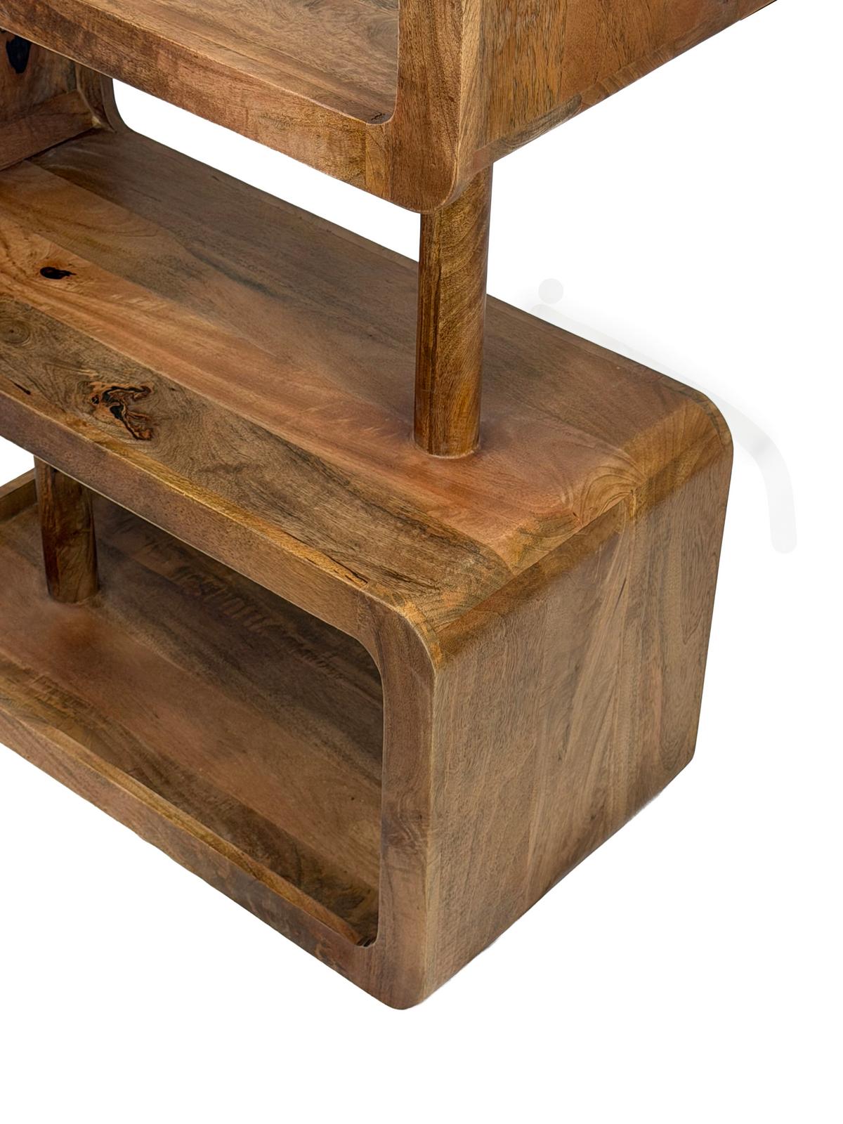 STANDREGAL Braun B: 80cm - Braun, Design, Holz (80/160/40cm) - Livetastic