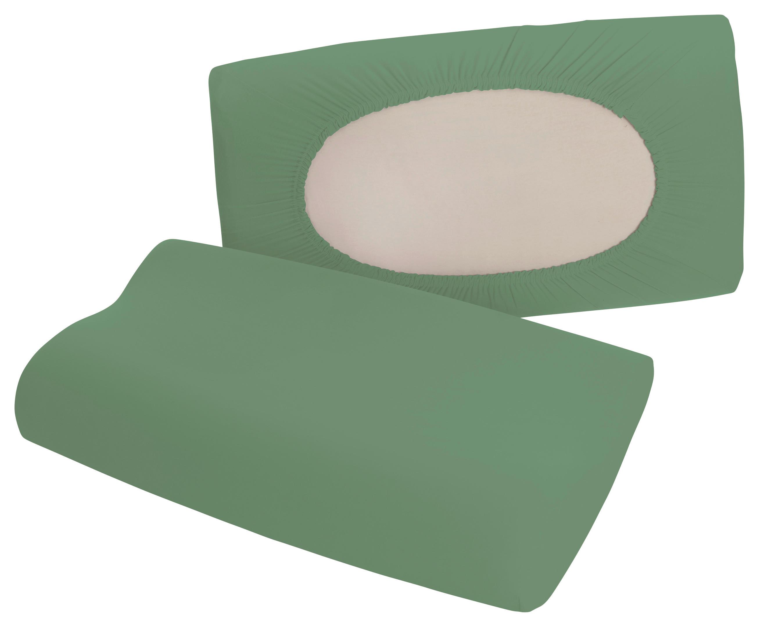 Polsterbezug Pure Flexible - Grün, Basics, Textil (40-70/40-90cm) - Schlafgut