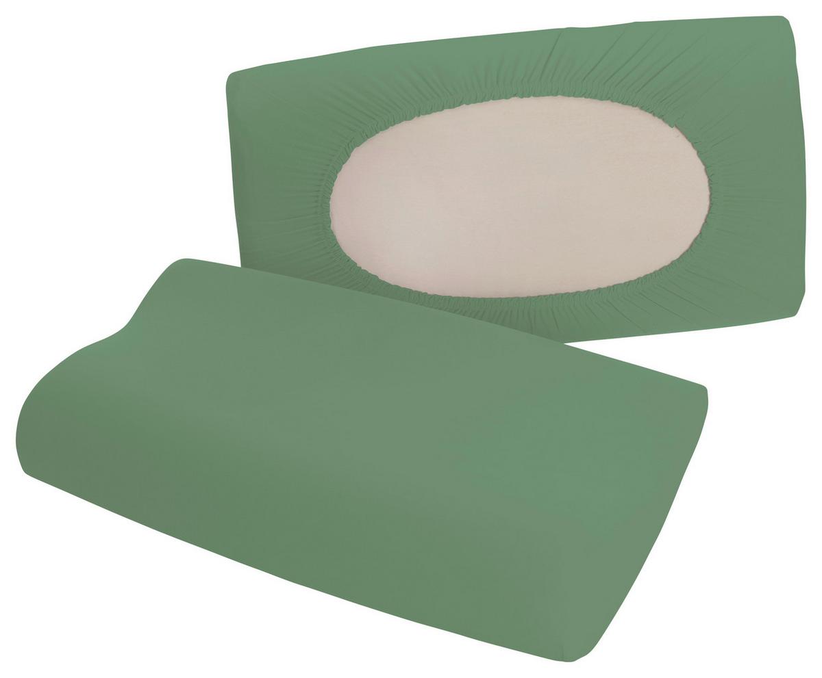 Polsterbezug Pure Flexible - Grün, Basics, Textil (40-70/40-90cm) - Schlafgut