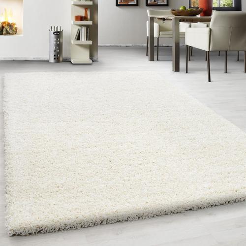 Hochflor Teppich Creme Life 100x200 cm - Creme, KONVENTIONELL, Textil (100/200cm) - Novel