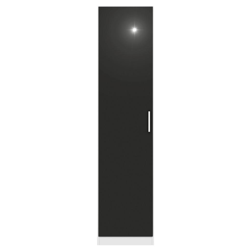 Drehtürenschrank B: 47 cm Berlin Weiß/Grau