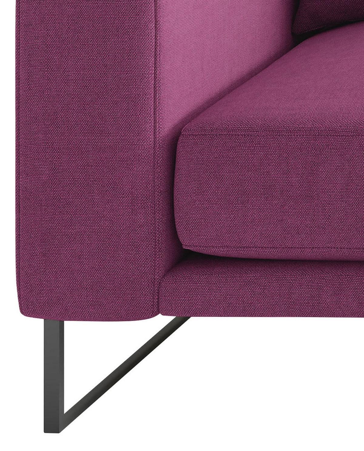 Bigsofa Natalia Magenta S: 283x150 cm - Magenta/Schwarz, Design, Textil (283/150cm) - Livetastic