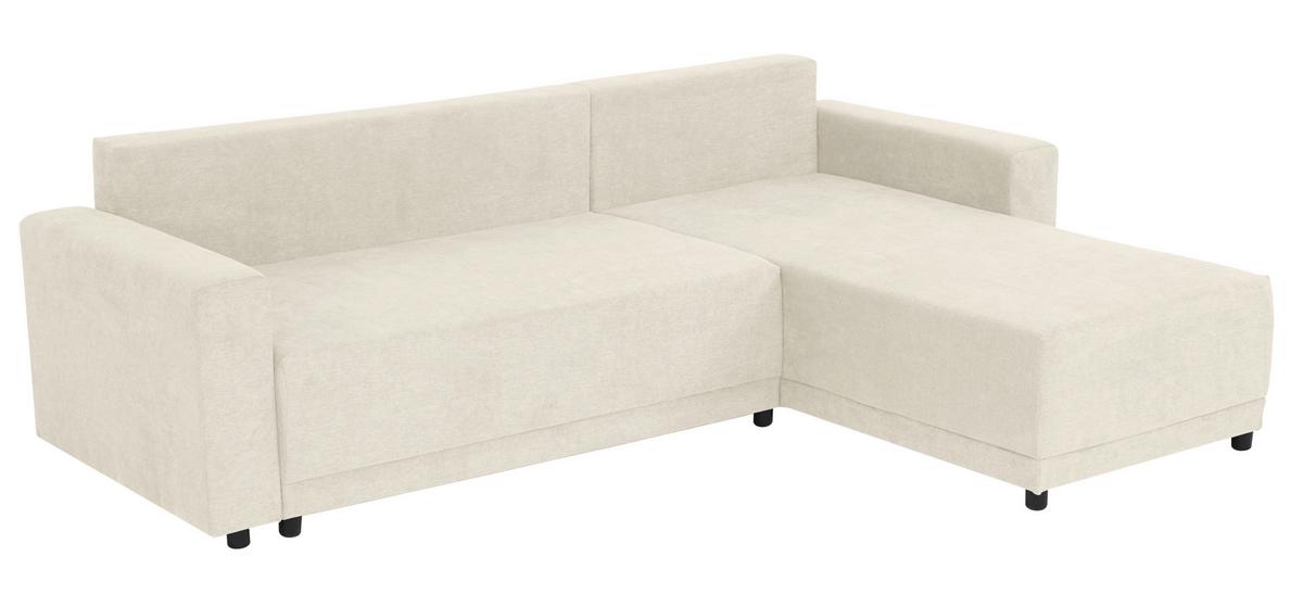 Ecksofa Time Creme S: 178x248 cm - Creme/Schwarz, Design, Textil (178/248cm) - MID.YOU
