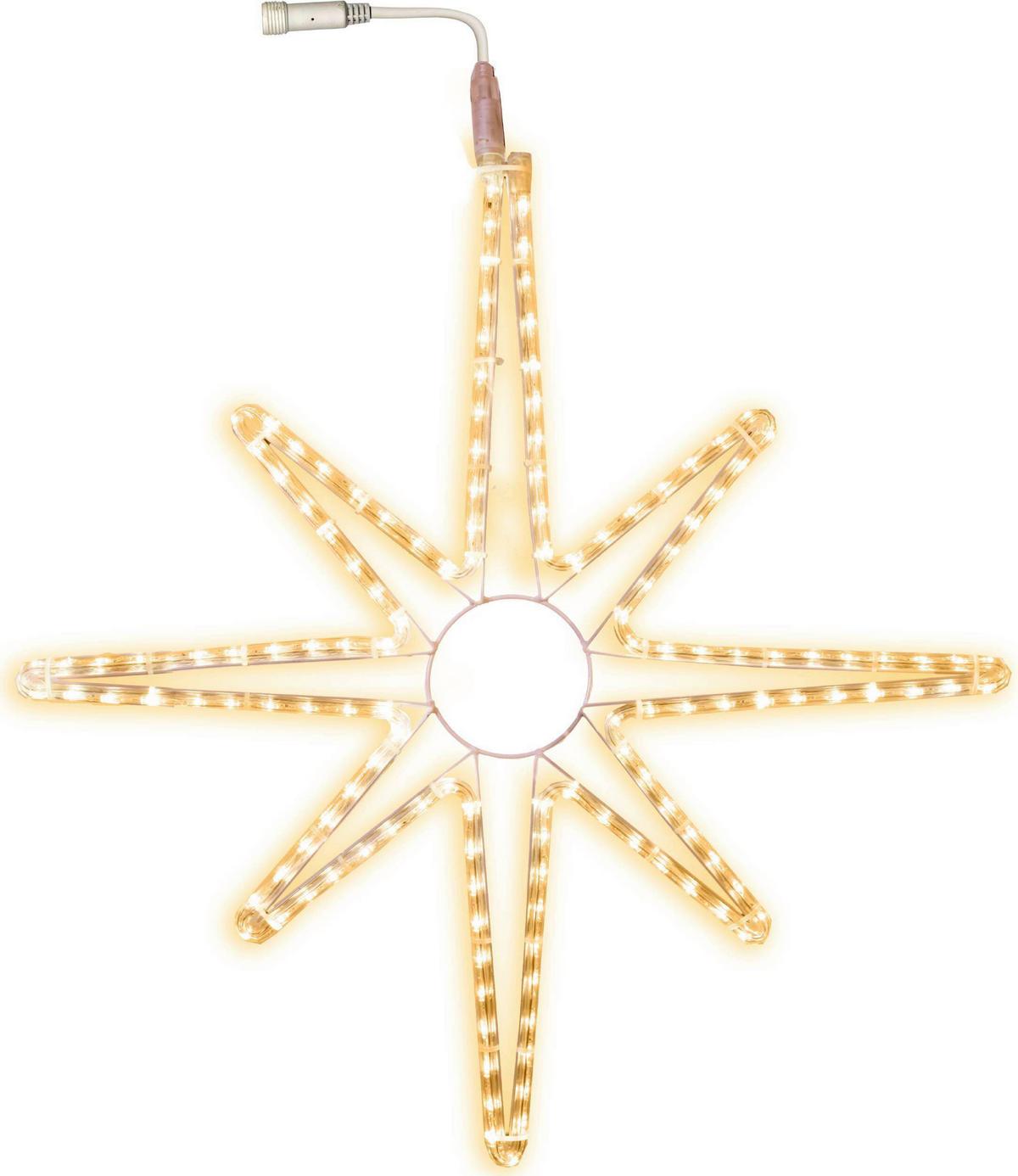 LED-Dekoleuchte 800-65_schneeflocke - Transparent/Weiß, Basics, Kunststoff/Metall (75/2,5/75cm) - Eglo