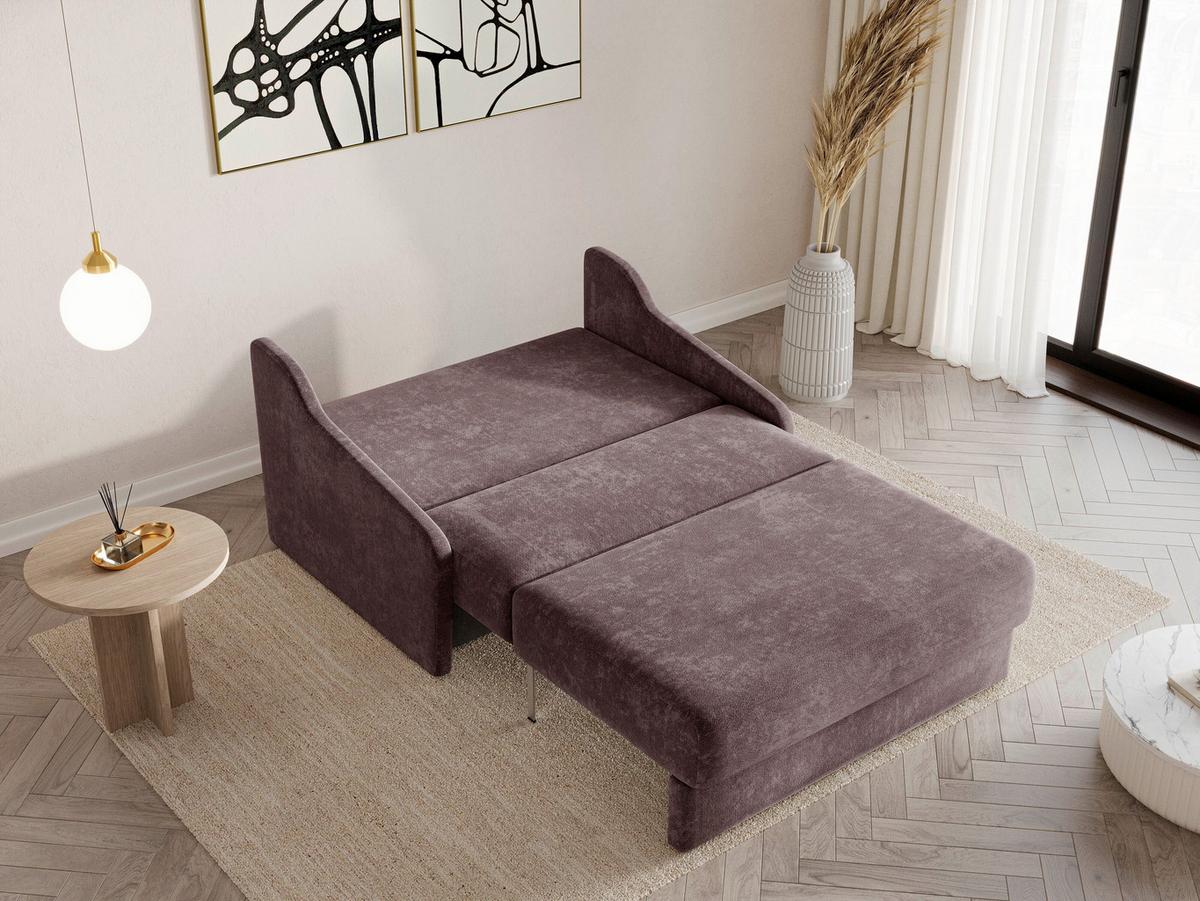 Schlafsofa Fly Bordeaux, B: 136 cm - Bordeaux/Schwarz, Design, Textil (136/86/113cm) - MID.YOU