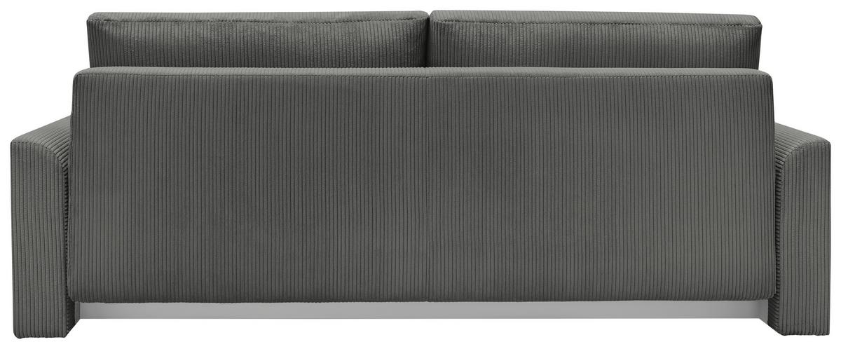 Rozkládací pohovka KIM, tmavě šedý manšestr - tmavě šedá, Moderní, dřevo (234/90/103cm)