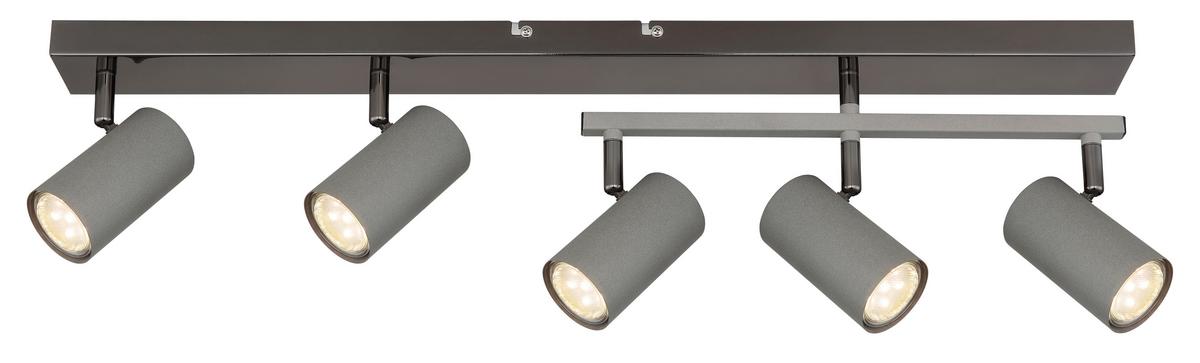 Strahler 57911-5s - Schwarzchrom/Grau, Design, Metall (70/35/17cm) - Globo