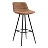 Barhocker-Set Jordan - Cognac/Schwarz, LIFESTYLE, Textil/Metall (49/101/43cm) - MID.YOU