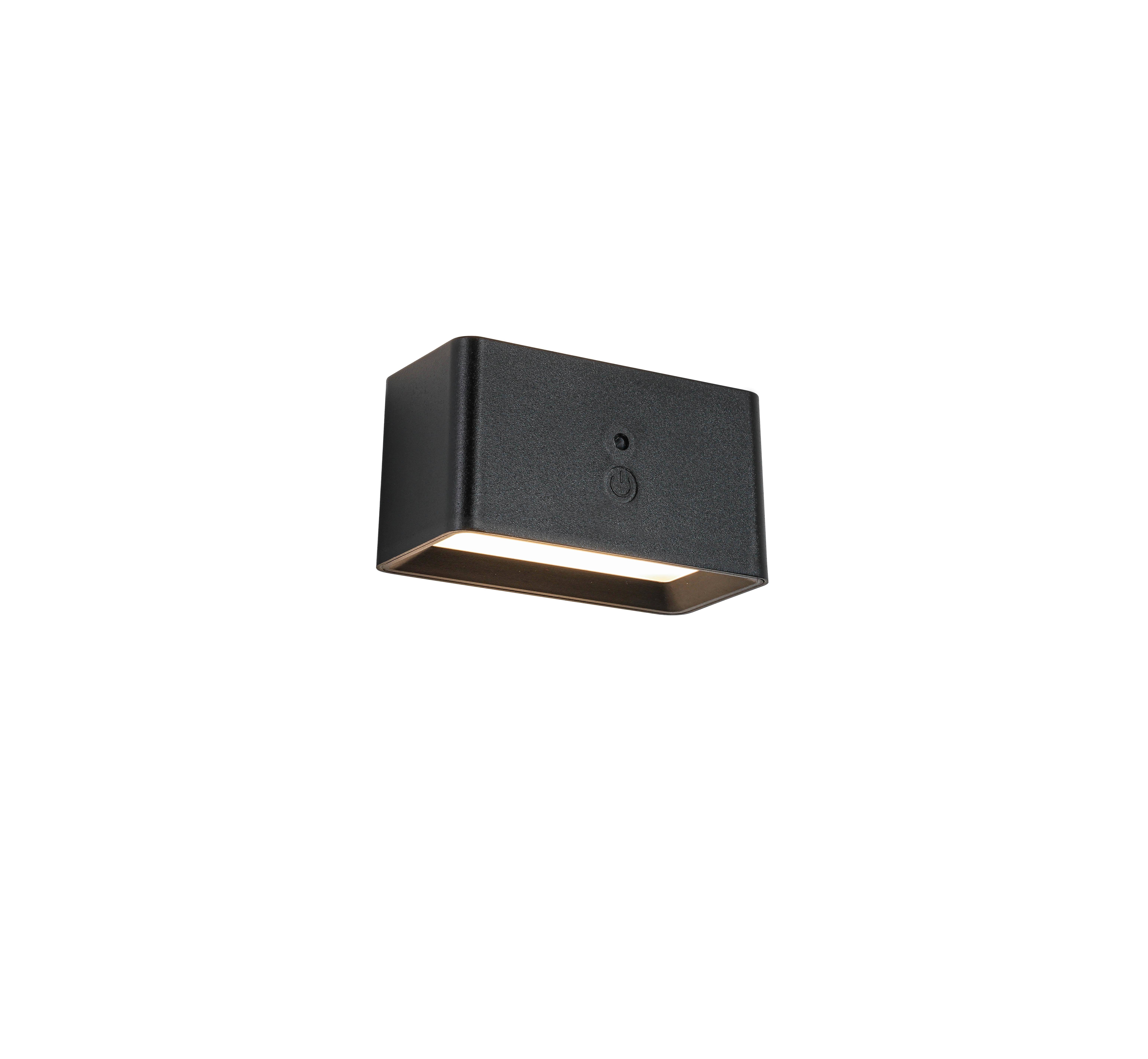 NÁSTENNÉ LED SVIETIDLO TILOU - čierna, Modern, kov/plast (12/6,6/6,5cm) - Mömax