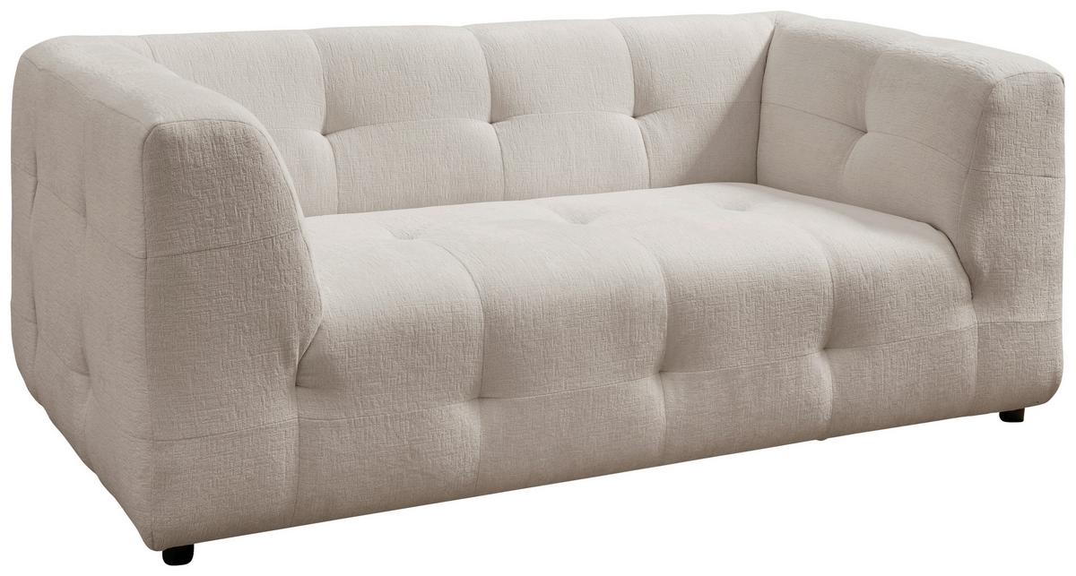 2-Sitzer-Sofa Velice, Weiß B: 184 cm - Schwarz/Weiß, Design, Textil (184/72/95cm) - Livetastic