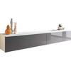 Tv-lowboard B: 180 Cm Grau/weiß - Grau Hochglanz/Weiß, LIFESTYLE, Holzwerkstoff (180/30/33cm) - P & B