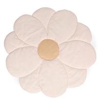 Krabbeldecke Blume, Teddystoff Gelb, Weiß, B: 110 cm - Gelb/Weiß, KONVENTIONELL, Textil (110/110cm) - Childhome