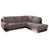 Ecksofa mit Schlaffunktion Nardo Taupe 264x221 cm - Taupe/Chromfarben, MODERN, Textil (264/221cm) - MID.YOU