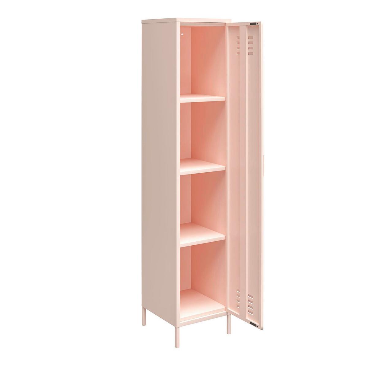 Garderobenschrank Mission District Rosa B: 38 cm - Rosa, Design, Metall (38/185/40cm) - MID.YOU