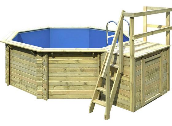 Poolset Summer Sonnendeck S - Naturfarben, KONVENTIONELL, Holz (400/124/400cm) - Karibu Poolset Summer Sonnendeck S - Naturfarben, KONVENTIONELL, Holz (400/124/400cm) - Karibu