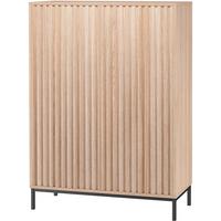 Highboard Celine Naturfarben B: 80cm - Schwarz/Naturfarben, Design, Holzwerkstoff/Metall (80/110/35cm) - MID.YOU