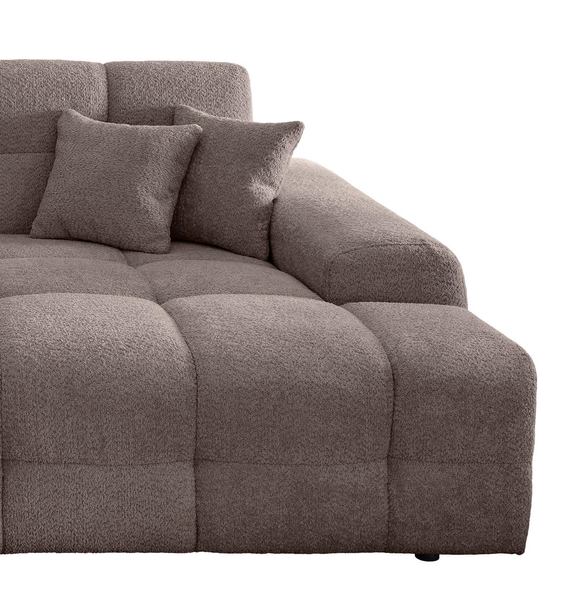 Bigsofa Bosco, Taupe B: 304 cm - Taupe/Schwarz, MODERN, Textil (304/87/155cm) - Livetastic