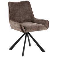 STOLIČKA EDDIE - hnedá/čierna, Trend, kov/textil (59/81/56cm) - MID.YOU