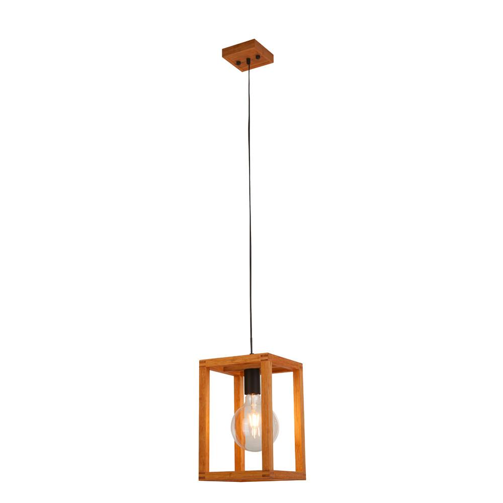Hängeleuchte 54741-1na - Natur, Holz/Kunststoff (20/20/30cm)