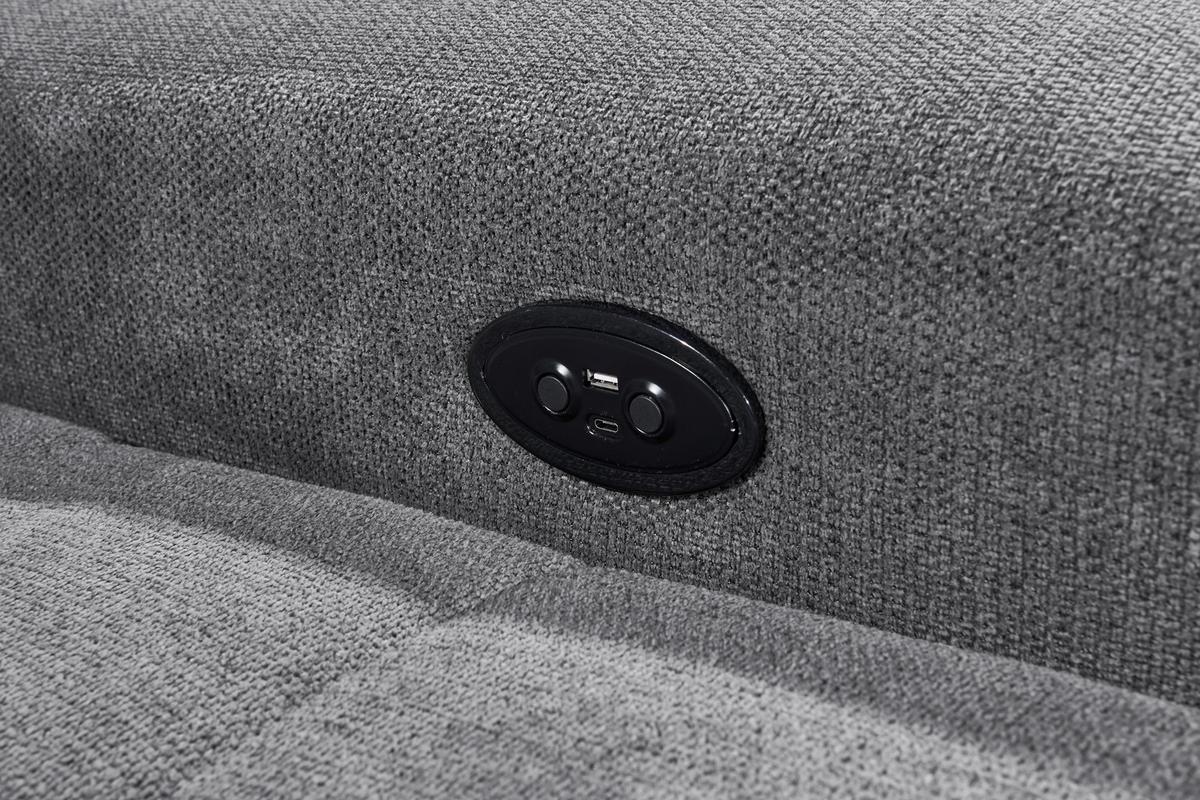 Ecksofa Rockdale Anthrazit S:200x282cm - Anthrazit/Schwarz, KONVENTIONELL, Textil (200/282cm) - MID.YOU