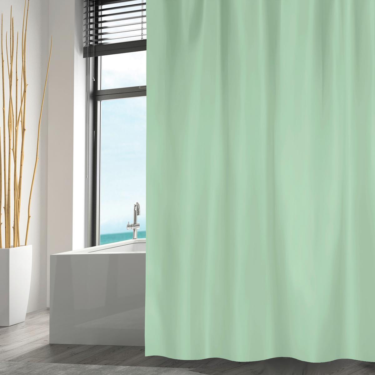 Duschvorhang in Grün antibakteriell - Grün, Basics, Textil (180/200cm) - MSV