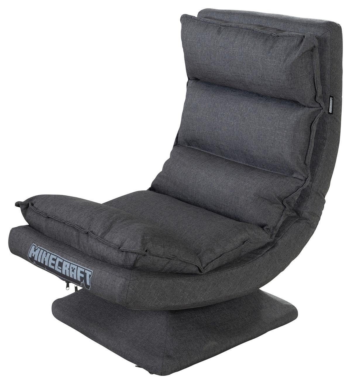 Polstersessel Klappbar Minecraft Stoffbezug Grau - Grau, MODERN, Textil/Metall (59/83/59cm) - Minecraft
