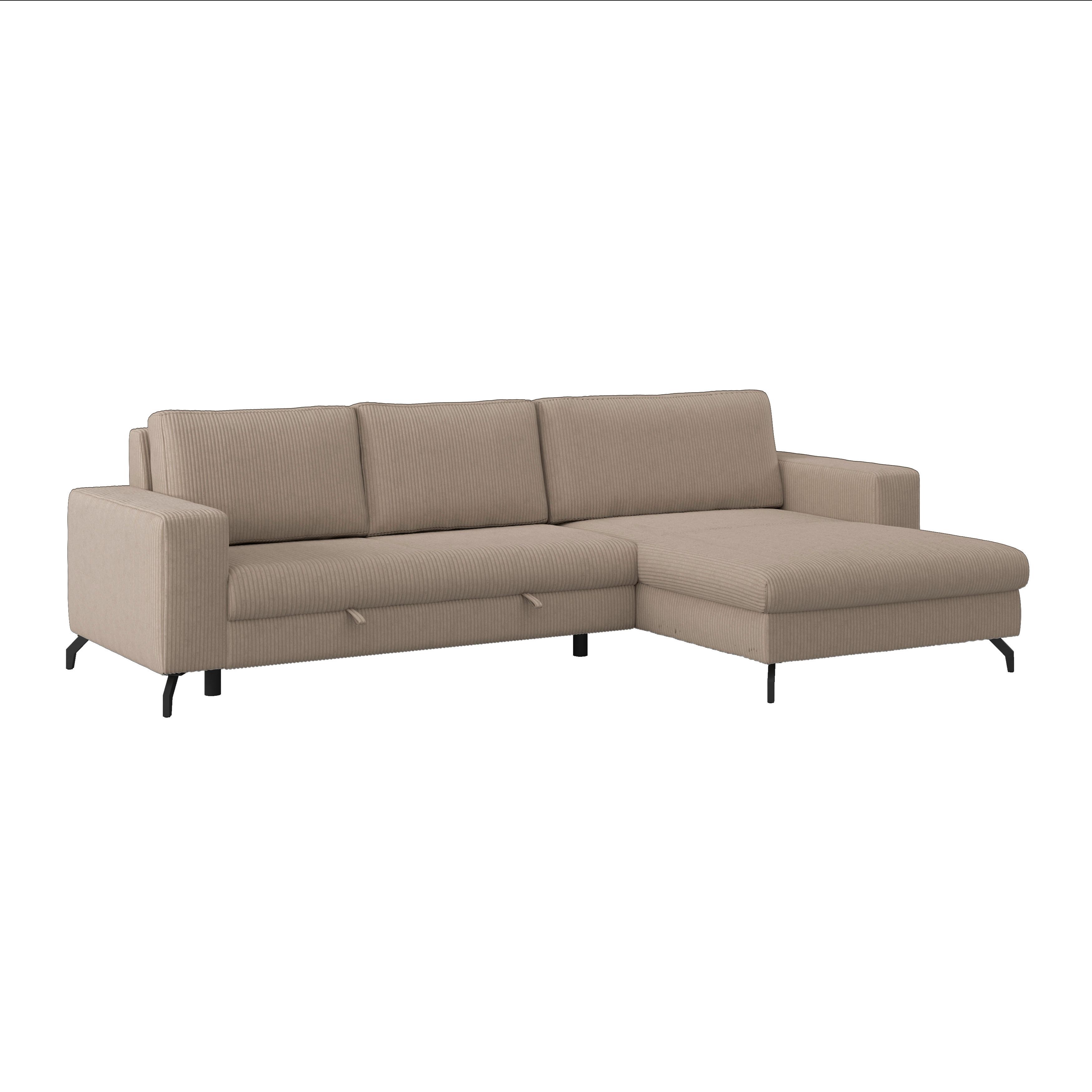 Ecksofa Cloud - Beige, Trend, Textil (290/178cm)
