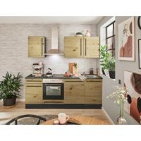 Kuchynský blok bez spotrebičov JAZZ 8 - černá/antracitová, Lifestyle, kompozitní dřevo/plast (220cm) - MID.YOU