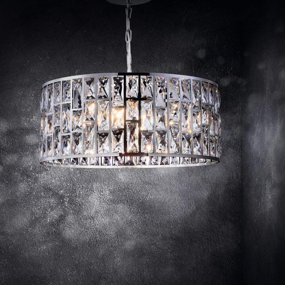 Kronleuchter Gelid - Chromfarben/Transparent, Trend, Glas/Metall (50/26.8cm) - MAYTONI