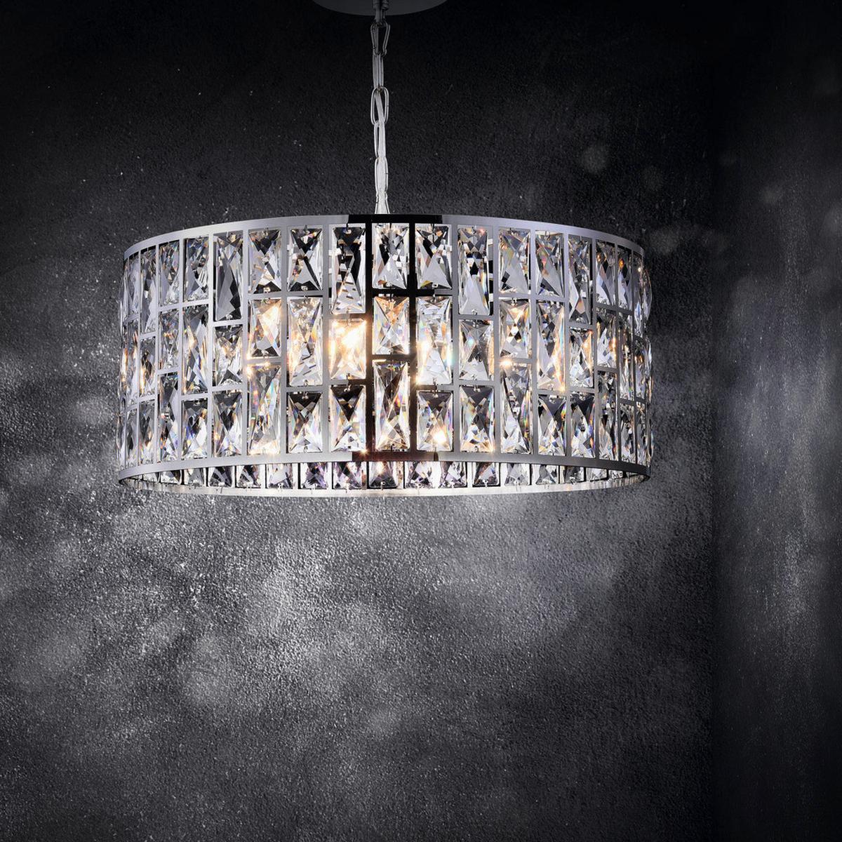 Kronleuchter Gelid - Chromfarben/Transparent, Trend, Glas/Metall (50/26.8cm) - MAYTONI