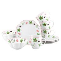 Kaffeeservice 12 -teilig. Porzellan, Multicolor/Weiß - Multicolor/Weiß, Basics, Keramik - Creatable
