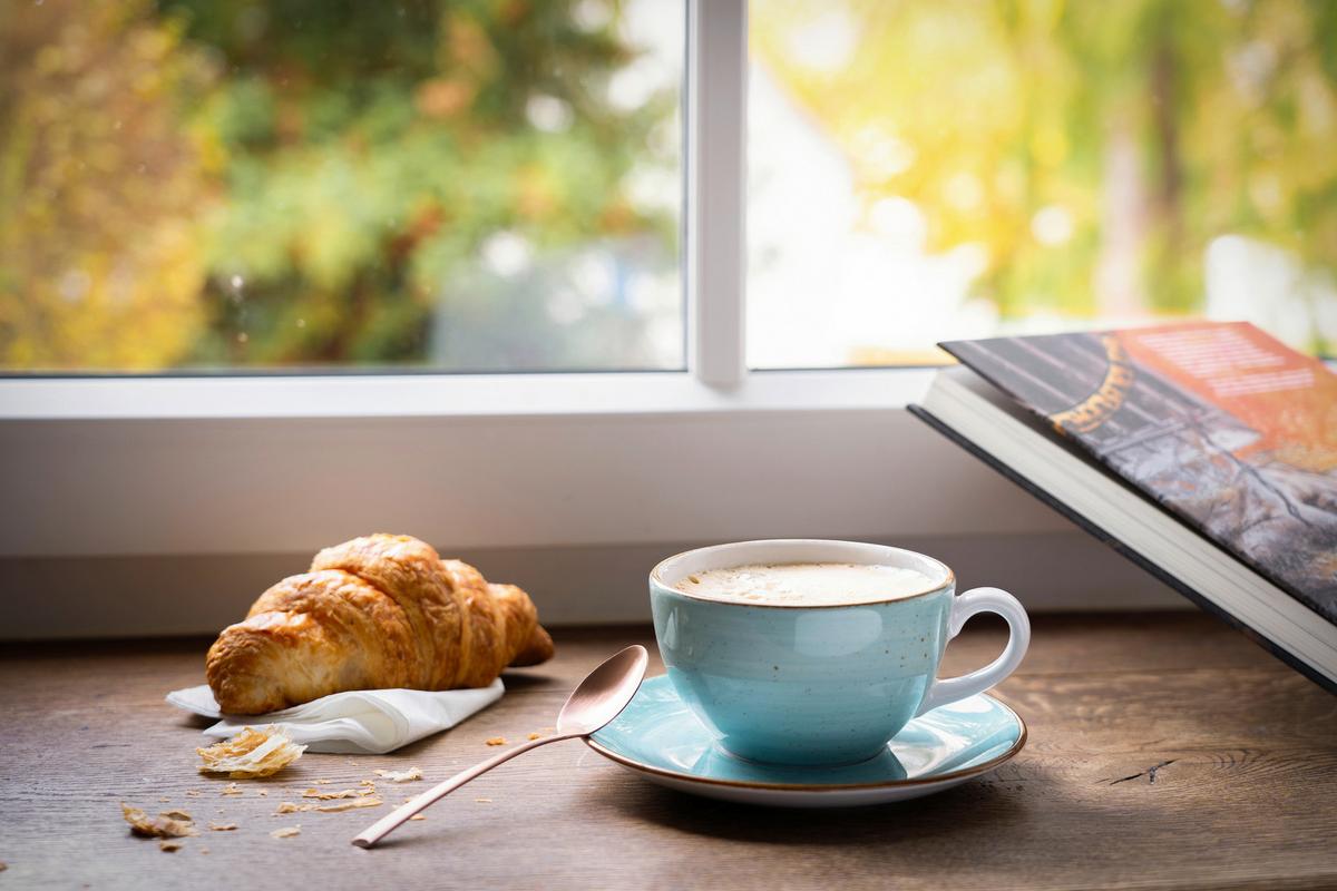 Cappuccinotasse mit Untertass Vintage Nature Türkis, Weiß - Türkis/Weiß, Basics, Keramik - Creatable