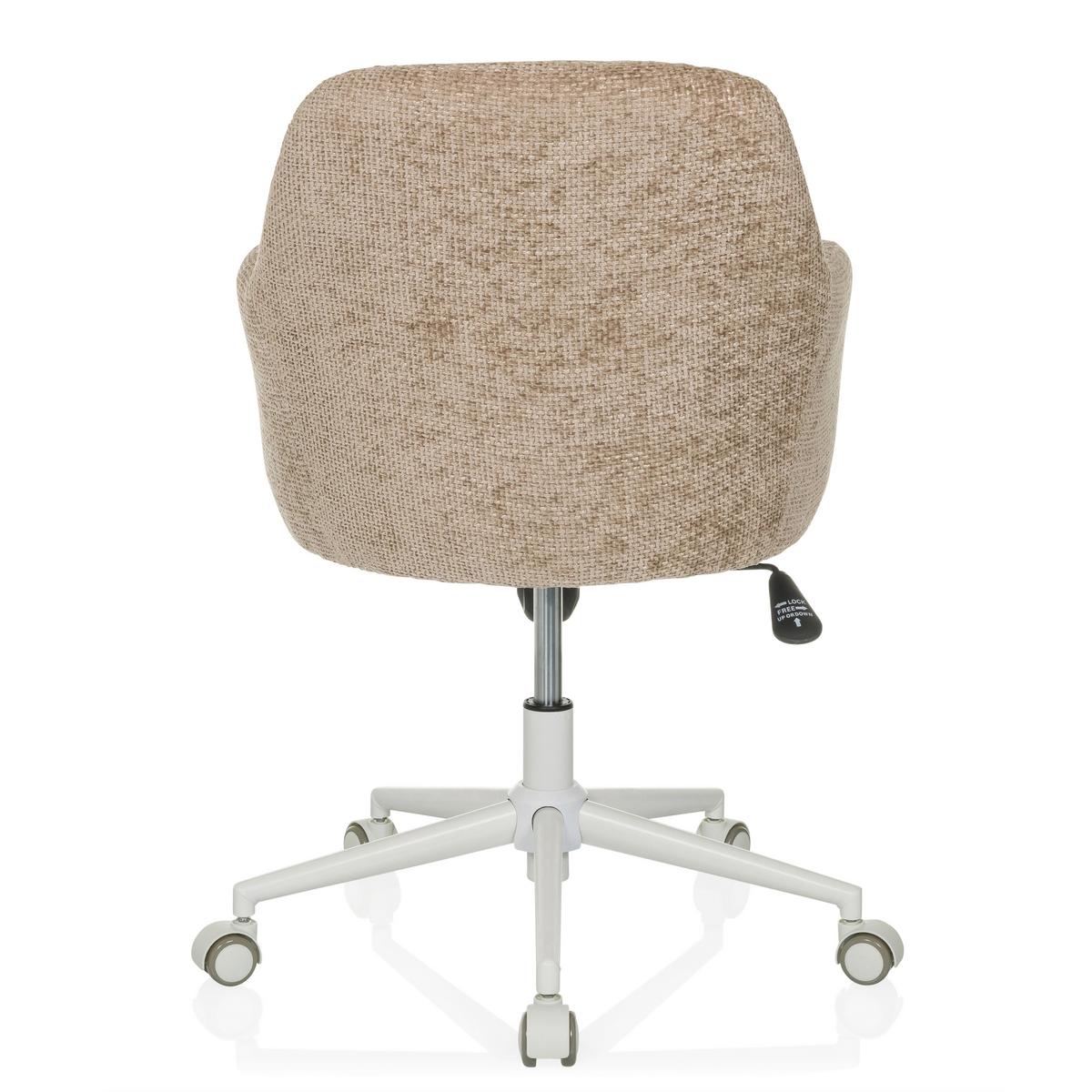Drehstuhl Solao Home Beige B: 58 cm - Beige/Weiß, MODERN, Kunststoff/Textil (58/78/60cm) - MID.YOU