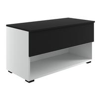 Lowboard Unit In Anthrazit/Weißmit 1 Lade - Anthrazit/Anthrazit Hochglanz, MODERN, Holzwerkstoff (91/46/42cm) - Ondega