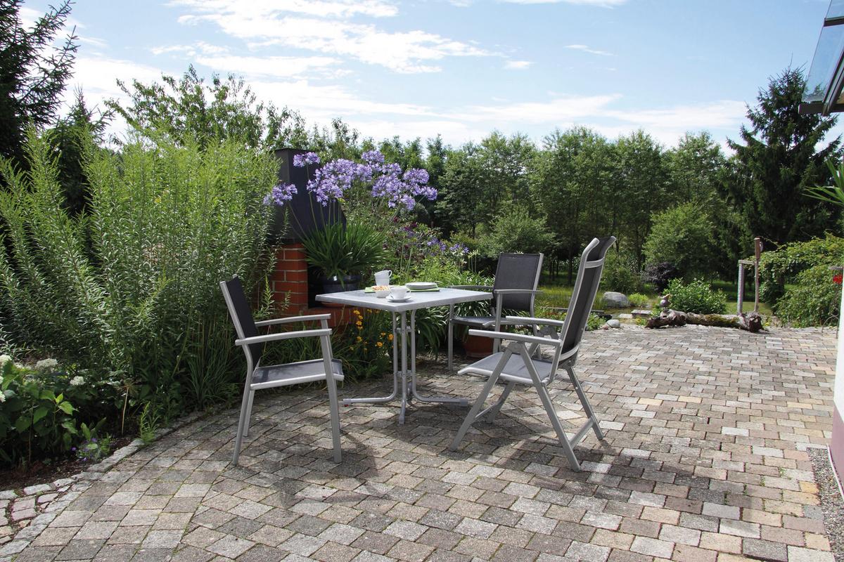 Gartentisch Klappbar Acamp Metall/Holzwerkstoff L: 70 cm - Platinfarben/Grau, Basics, Holzwerkstoff/Metall (70/70/72cm) - Gardenson
