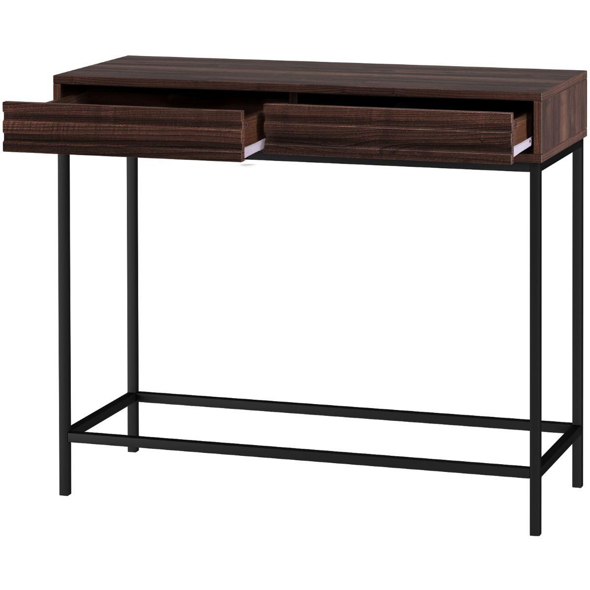 Konsole Celine Braun 90 cm - Schwarz/Braun, Design, Holzwerkstoff (90/76/35cm) - MID.YOU
