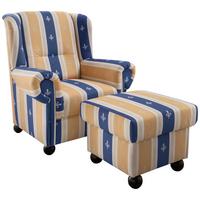 Sesselset Torello 2-teilig Blau B: 92 Cm - Blau, KONVENTIONELL, Textil (92/102/145cm) - Livetastic