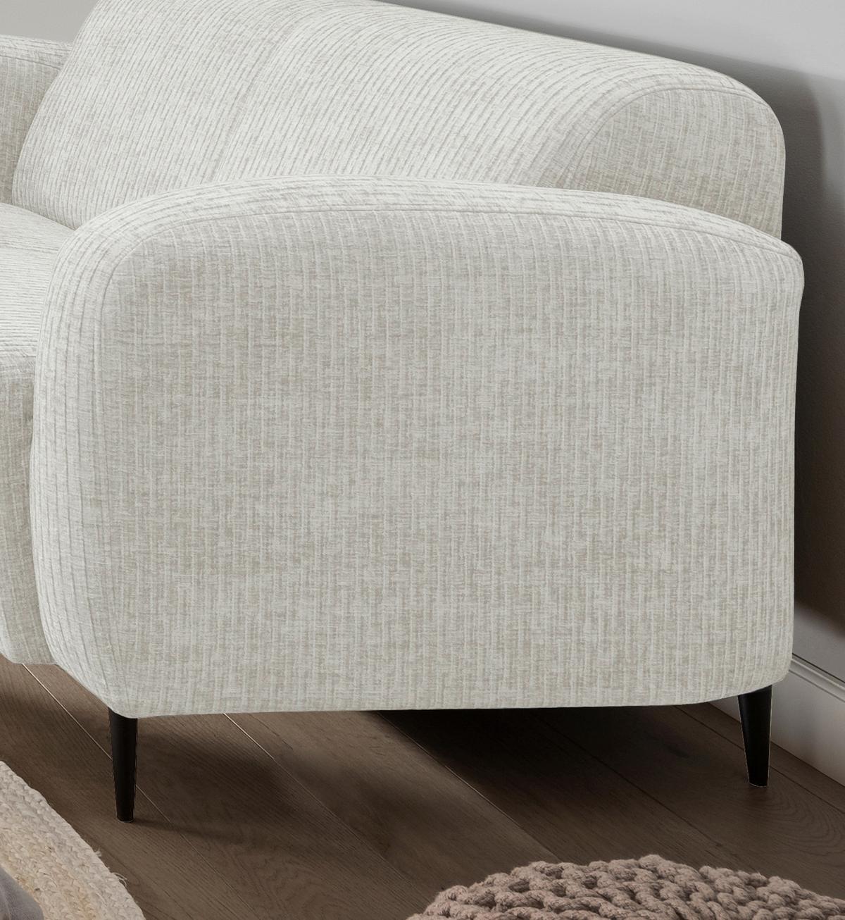 3-Sitzer-Sofa Marone Weiß B: 180cm - Schwarz/Weiß, MODERN, Textil (180/76/90cm) - Livetastic