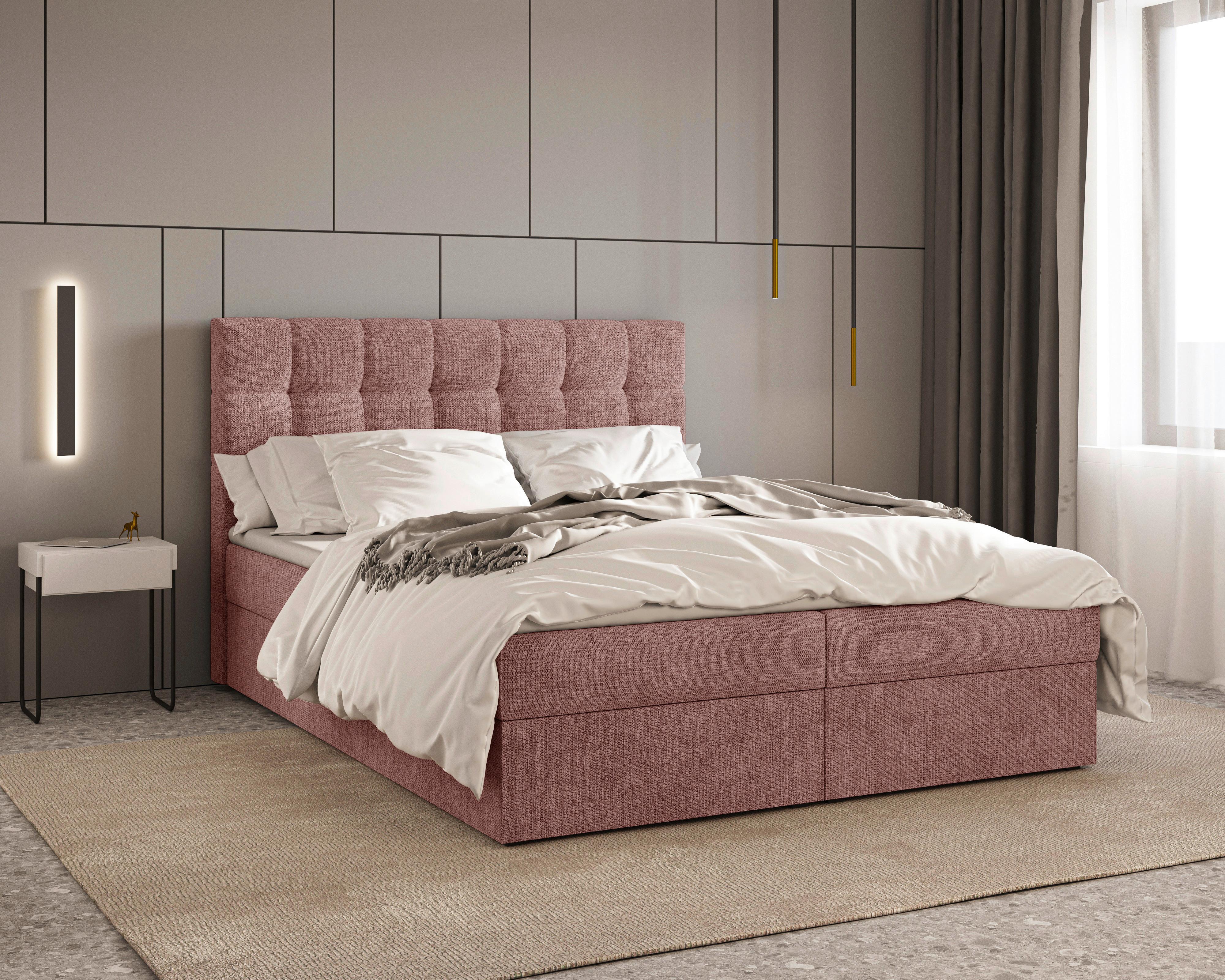 BOXBETT Oslo Kupferfarben 140x200cm - Schwarz/Kupferfarben, MODERN, Holz/Kunststoff (140/200cm) - MID.YOU