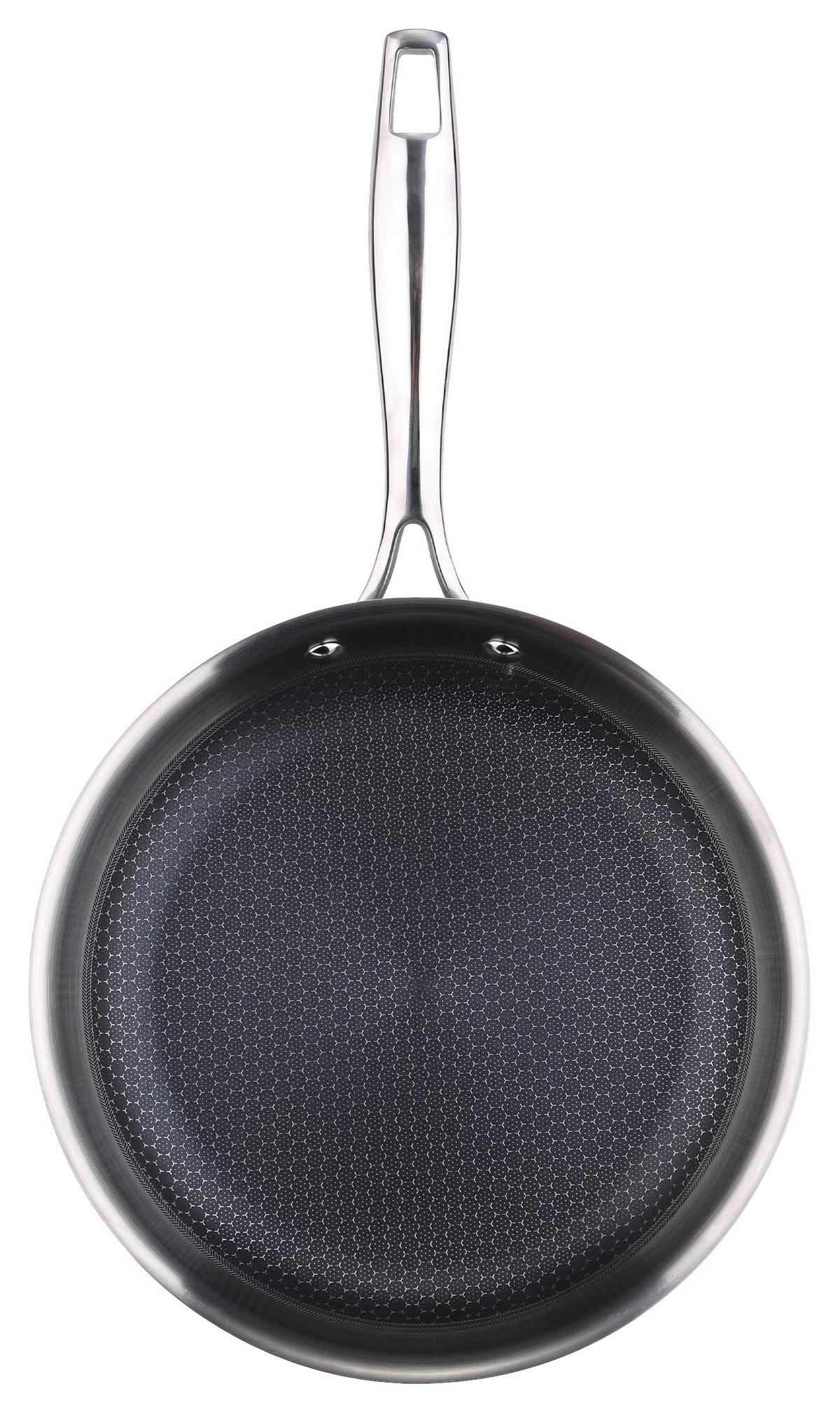 Bratpfanne Hi-Tech 3 D: 20 cm Edelstahl Antihaftbeschichtet - Silberfarben, Basics, Metall (20cm) - Masterpro