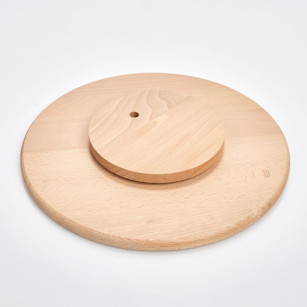 Servierplatte Holz D: ca. 36 cm - Naturfarben, Basics, Holz (36/36/4cm) - Zeller Present