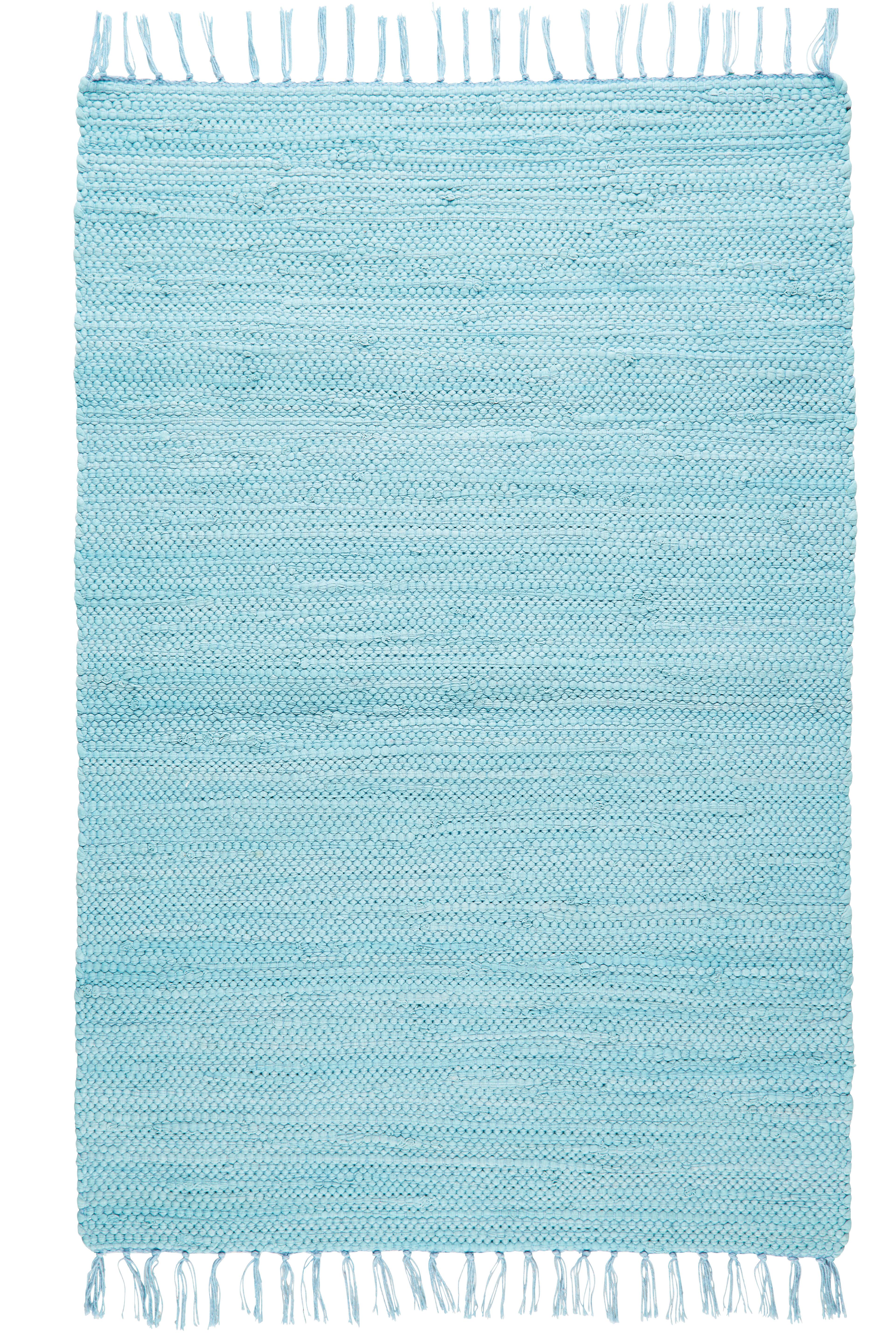 Tkaný Handričkový Koberec Julia 1, 60/90cm, Modrá - svetlomodrá, Romantický / Vidiecky, textil (60/90cm) - Modern Living