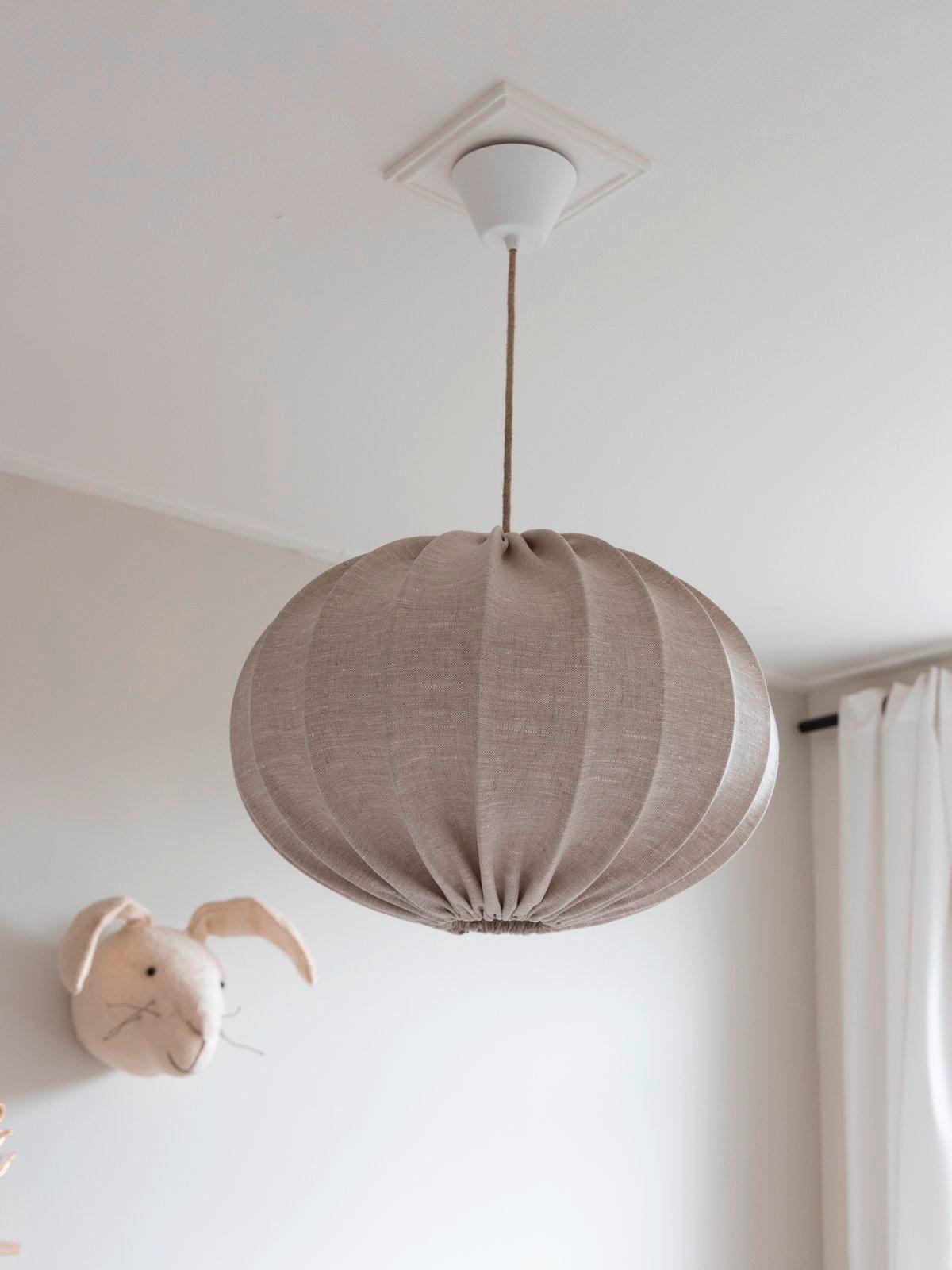 Hängeleuchte Hilma Beige D: 40 Cm - Beige, Trend, Textil (40cm)