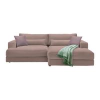 Rohová sedačka FABIONA, pravá, orgovánový menč. / orgovánová - orgovánová/čierna, Modern, drevo/plast (268/194cm) - Premium Living