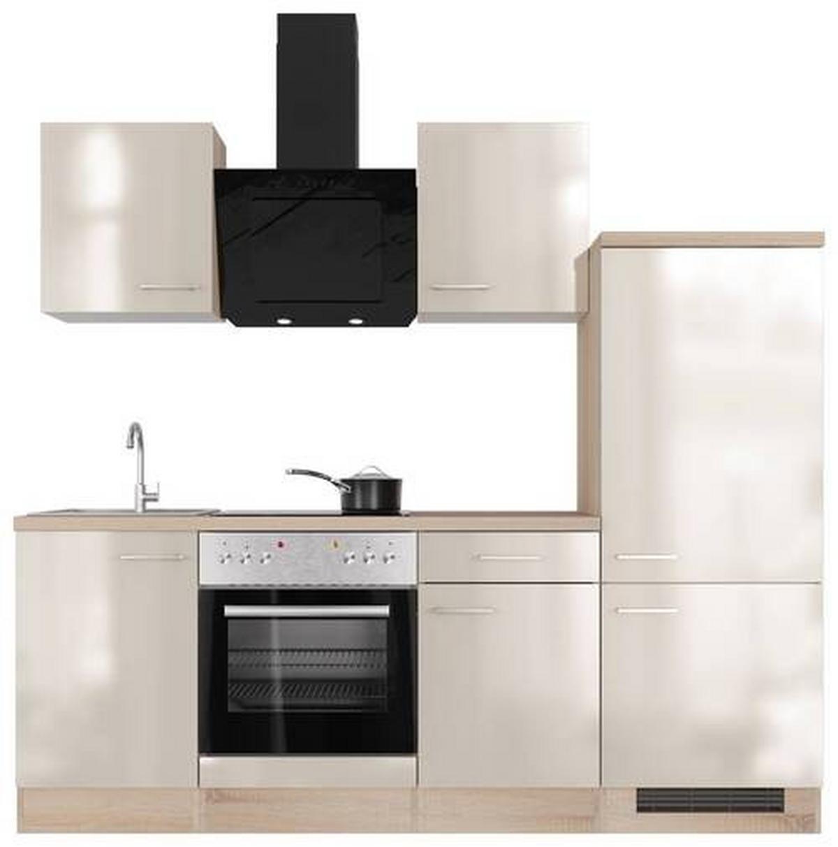 Küchenblock Nepal Sonoma Eiche/kaschmir B: 220cm - Kaschmir/Sonoma Eiche, MODERN, Holzwerkstoff (220cm) - FlexWell