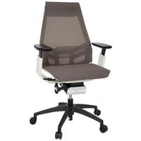 Drehstuhl Genidia Smart White Armstützen Grau Bis 120kg - Schwarz/Weiß, MODERN, Kunststoff/Textil (70/112/55cm) - MID.YOU